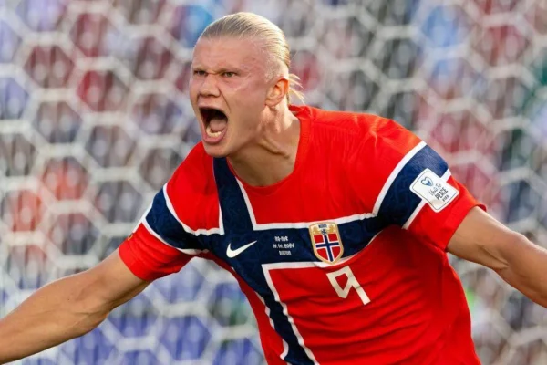 Haaland escribió la página más grande de la historia del fútbol noruego