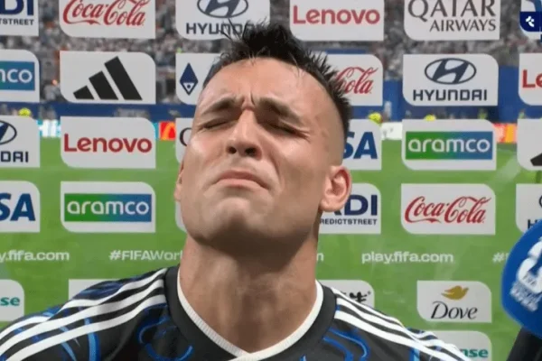 Lautaro Martínez, el héroe de Argentina ante Inglaterra, quebrado por la emoción: 