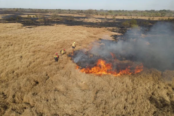 Incendios: rige alerta en diez departamentos de la Provincia