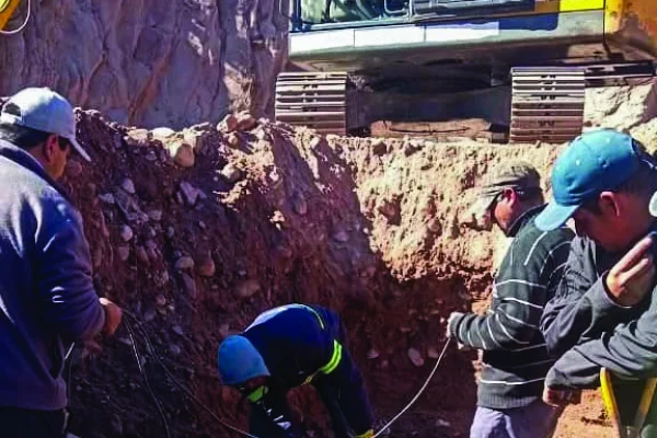 Avanza la construcción de la segunda galería filtrante de agua en Famatina