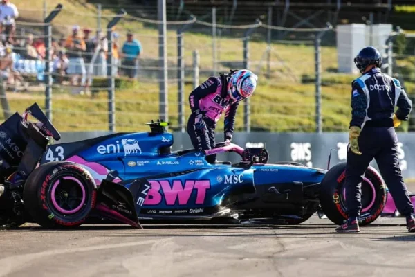 Franco Colapinto se despistó y tuvo un accidente en la FP2 del GP de Hungría de la Fórmula 1