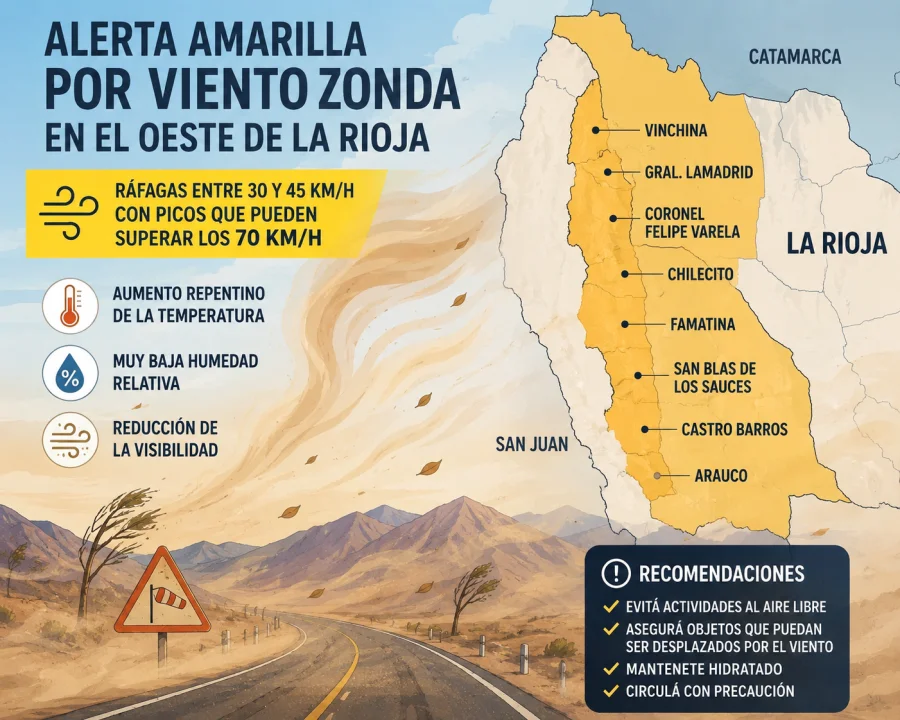 Rige alerta por Zona para la zona Oeste de La Rioja