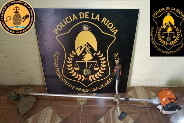 Recuperan una desmalezadora robada e identifican a los presuntos autores