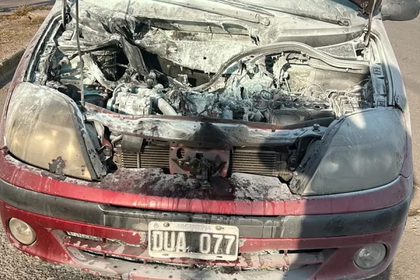 Se incendió un automóvil y sufrió serios daños